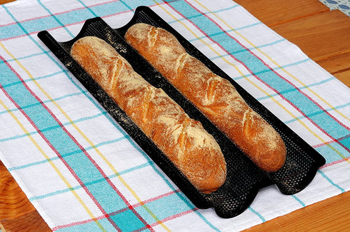 HIC Harold Import Co Nonstick Carbon Steel Double Baguette Pan