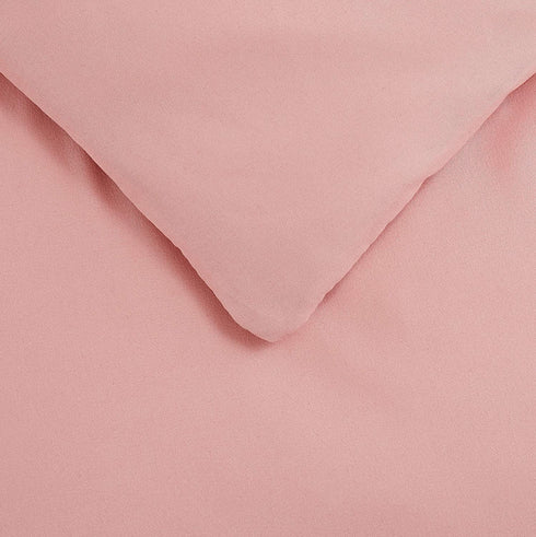 CloverForty Bedding Duvet Cover 3 Pieces Set - Super Soft Double Brushed Light-Weight Microfiber Comforter Cover with Zipper Closure and 2 Pillow Sham, Pink - King 104" X 90"