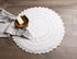 DII Crochet Collection Reversible Bath Mat, Round, 27.5" Diameter, White