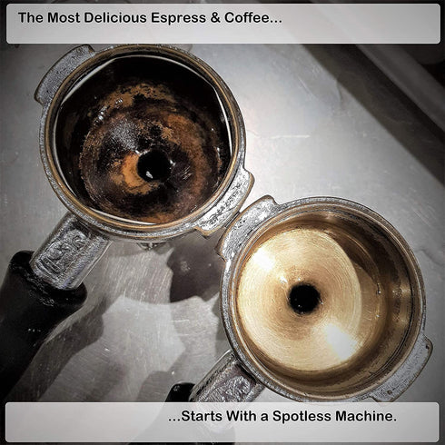 Espresso Machine Cleaning Tablets - Espresso Machine Cleaner - 50 Count 1 Year Supply - Best for Breville Miele Keurig Krups Jura Espresso Coffee Makers - Espresso Machine Accessories -Clear Cafe