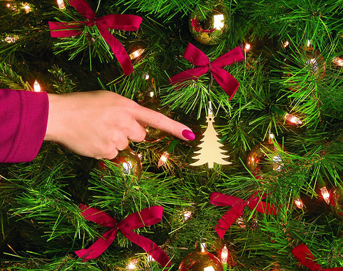 Xodus Innovations 1225L Tree On/Off Touch Control Ornament For Christmas Tree Lights, Brass , White