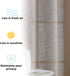 HLC.ME Abbey Faux Linen Textured Semi Sheer Privacy Light Filtering Transparent Window Grommet Floor Length Thick Curtains Drapery Panels for Bedroom & Living Room, 2 Panels (54 W x 84 L, Taupe)