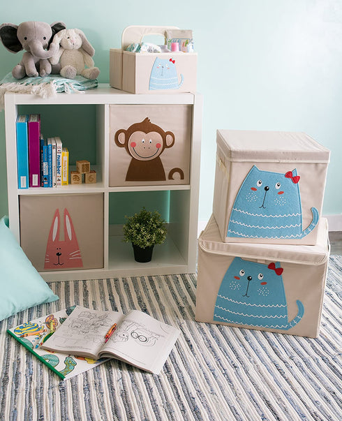 DII Chindi Home Collection Handmade Multicolor Area Rag Rug, 2x3', Denim