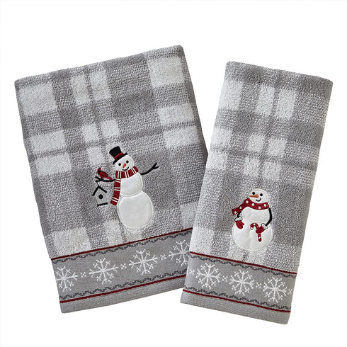 SKL Home by Saturday Knight Ltd. Whistler Snowman Bath Towel, Gray