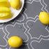 AooHome Quatrefoil Geometric Fabric Tablecloth, Water Repellent, Spill Proof, Suitable for Dinner (Charcoal, 60" Round)