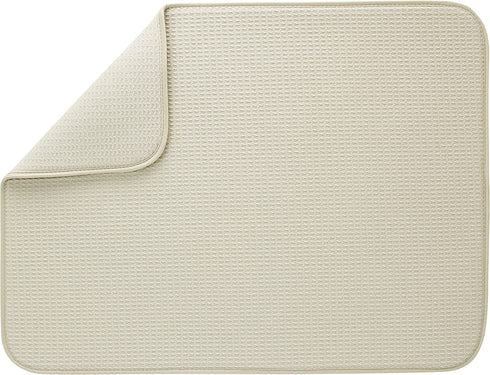 S&T INC. Absorbent, Reversible XL Microfiber Dish Drying Mat for Kitchen, 18 Inch x 24 Inch, Sand