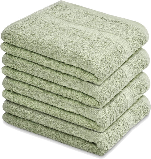 Talvania Hand Towels 100% Cotton Bathroom Towel Set Hotel Spa Quality 600GSM - Super Soft Absorbent - Use for Home Bath Hand Face - 16? X 28? - 4 Pack Hand Towel Set (Mint Green)