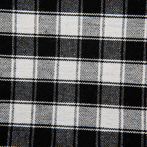 DII French Check Kitchen Collection Decorative Oversized Cotton Dishtowels, 18x28, Black/White, 4 Piece