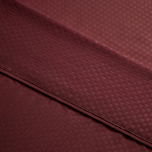 Brushed Microfiber Sheets Set- 3 Piece Hypoallergenic Bed Linens with Deep Pocket Fitted Sheet and Embossed Design by Lavish Home (Burgundy, Twin)