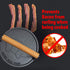 Chef's Secret 7-Inch Preseasoned Cast Iron Bacon Press, Durable Kitchen Tool with Pig Logo and Wood Handle