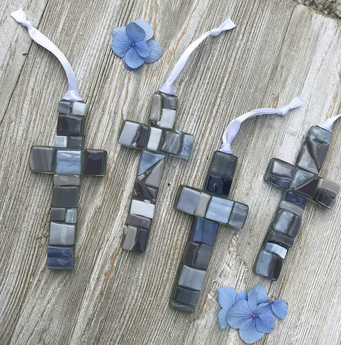 Gift for Sponsor/Sponsor Appreciation Gift -Handmade in USA Mosaic Glass Cross with Touching Sentiment - Thank You Gift for Sponsor/ Confirmation Sponsor Gift