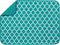 S&T INC. Absorbent, Reversible XL Microfiber Dish Drying Mat for Kitchen, 18 Inch x 24 Inch, Teal Trellis