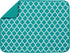 S&T INC. Absorbent, Reversible XL Microfiber Dish Drying Mat for Kitchen, 18 Inch x 24 Inch, Teal Trellis