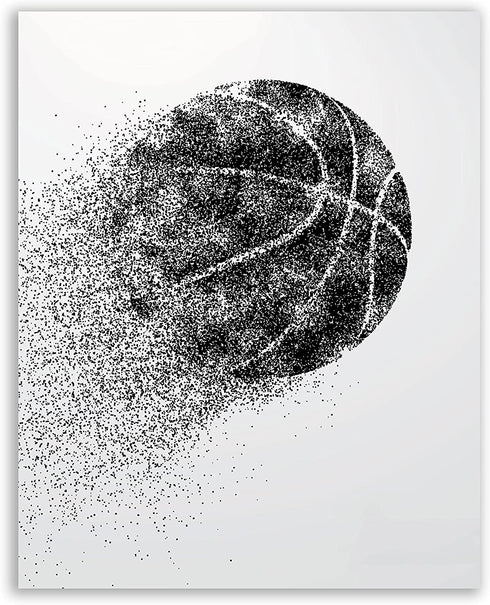 Summit Designs Basketball Wall Art Prints - Particle Silhouette Set of 4 (8x10) Unframed Poster Photos - Bedroom - Man Cave Decor