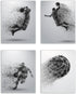 Summit Designs Basketball Wall Art Prints - Particle Silhouette Set of 4 (8x10) Unframed Poster Photos - Bedroom - Man Cave Decor