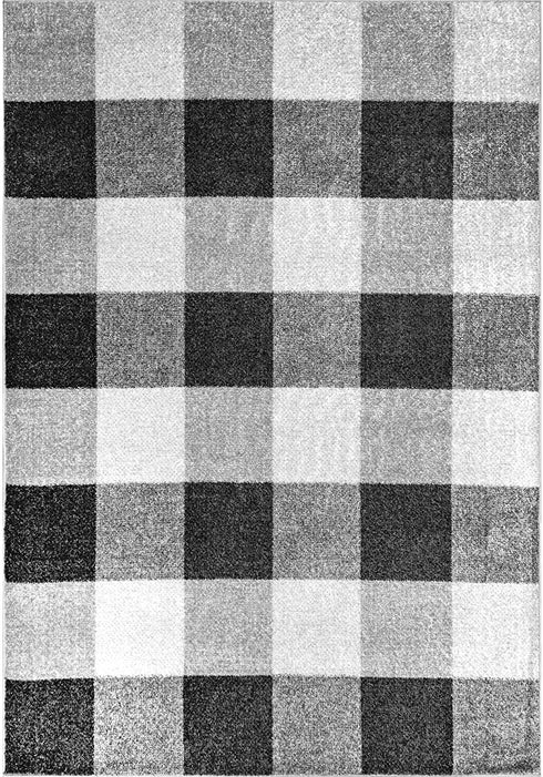 nuLOOM Buffalo Plaid Area Rug, 3' x 5', Grey