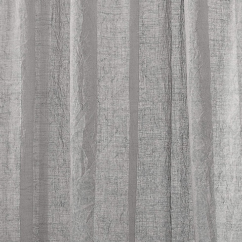 No. 918 Tayla Crushed Texture Semi-Sheer Rod Pocket Curtain Panel, 50" x 95", Gray