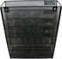 Wall File Mesh Organizer - 5 Pockets - Hanging Letter & Document Holder - Black - for Office and Home
