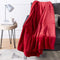 Amazon Basics Fuzzy, Micro Plush Fleece Blanket, All Seasons - Twin, Red