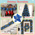 15 PCS Christmas Glitter Artificial Poinsettia Flowers Artificial Wedding Flowers Decorations Xmas Tree Ornaments with Clips (Blue)