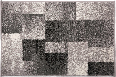 Rugshop Modern Distressed Boxes Area Rug 2' x 3' Gray