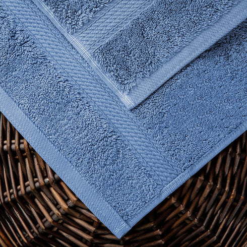 SUPERIOR Egyptian Cotton Bath Sheet Towels, Luxury, Large, Soft, Extra Absorbent, Quick Dry Towel Set for Body, Shower, Bathroom, Home Essentials, Decor, Pool, Spa, 2 Pieces, Denim Blue