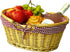 Wicker Picnic Baskets | Little Red Riding Hood Basket for Kids | Hand Woven Wicker Great for Easter Basket | Storage of Plastic Cheap Easter Eggs Candy Gift Wedding Baskets (Red)