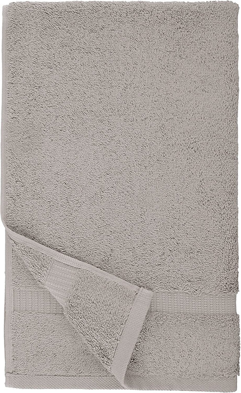 Amazon Brand Pinzon Organic Cotton Hand Towels, Set of 6, Marble Grey