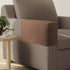 Zenna Home, Chocolate Pixel 2-Piece Stretch Furniture Arm Covers Armrest Protectors