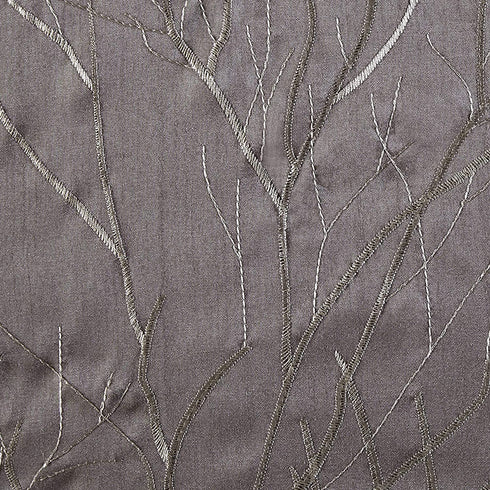 Madison Park Andorra Embroidered Back Tab Fabric Single Window Living Room, Transitional Rod Pocket Light Curtain for Bedroom, 1-Panel Pack, 50 x 95, Grey