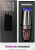 KSL Gravity Electric Salt and Pepper Grinder - Battery Operated Auto Mill, Automatic Shaker w/ Light
