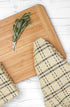 Ritz Royale Collection 100% Combed Terry Cotton, Highly Absorbent, Oversized Checked Kitchen Towel Set, 28" x 18", 2-Pack, Black