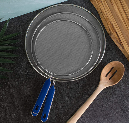 Grease Splatter Screen For Frying Pan Cooking - Stainless Steel Splatter Guard Set of 3-8", 10" and 11" inch -Fine Mesh Iron Skillet Lid- Hot Oil Splash Shield to Stop Prime Burn (3, 8",10",11")