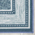 Ottomanson Ottohome Collection Contemporary Bordered Design Rubberback Runner Rug, 1'10" x 7', Blue