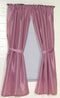 Carnation Home Fashions Lauren Dobby Fabric Bathroom Window Curtain, 34-Inch by 54-Inch, Rose