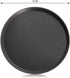 New Star Foodservice 25330 Restaurant Grade Non-Slip Tray, Plastic, Rubber Lined, Round (18-Inch, Black)