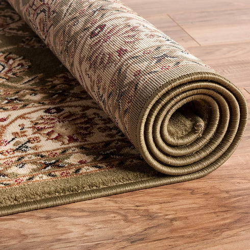 Well Woven Barclay Sarouk Green Traditional Area Rug 2'3" X 7'3" Runner