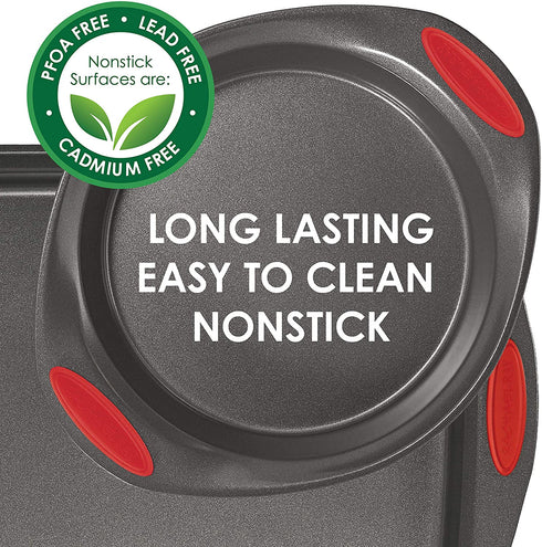 Rachael Ray Oven Lovin' Nonstick Bakeware Springform Baking Pan With Grips / Nonstick Springform Cake Pan With Grips / Nonstick Cheesecake Pan With Grips, Round - 9 Inch, Gray