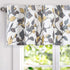 DriftAway Ryan Sketch Flower Floral Branch Leaves Lined Thermal Insulated Window Curtain Valance Rod Pocket 52 Inch by 18 Inch Plus 2 Inch Header Yellow Gray 1 Pack