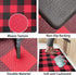 EARTHALL Kitchen Mat Cushioned Anti-Fatigue Floor Mat, 17.7"x59", Waterproof Non-Slip Red Buffalo Plaid Kitchen Rug Runner Ergonomic Comfort Standing Mat for Kitchen, Home, Office, Sink, Laundry, Desk