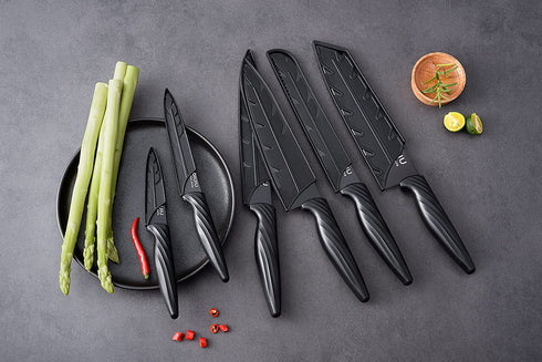 Kitchen Knives, OLULU 12PCS Chef knife set, Premium Stainless steel Kitchen Knife set, Knife Set With Sheathes