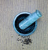 KLEO 4" Diameter Natural Stone Mortar and Pestle Set as Spice Grinder, Medicine Masher - Okhli and Musal (Green Shallow)