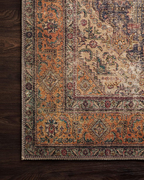Loloi II Loren Collection LQ-02 Plum / Multi, Traditional 2'-3" x 3'-9" Accent Rug