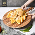 BILL.F Acacia Wood Pizza Peel,12" Cutting Board, Cheese Paddle Board, Bread and Crackers Platter for Serving and Minor Food Prepare with Handle - 16 x 12 x 0.5 Inch