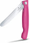 Victorinox Swiss Classic Classic Foldable Paring Knife, Wavy Edge Pink 4.3 in