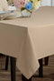 Benson Mills Beauvalle Extra Wide Spillproof Fabric Tablecloth (68" X 120" Rectangular, Flax/Taupe)
