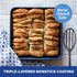 Granitestone Blue Bakeware Nonstick Square Baking Pan, Square Cake Pan, Brownie Pan Large 9.5? x 9.5? x 2? Size, Even Heat & Non-Warp Technology, Ultra Nonstick Mineral Coating, Dishwasher Safe