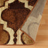 Superior Viking Modern Geometric Trellis Polypropylene Indoor Area Rug with Jute Backing, 2' X 3', Coffee