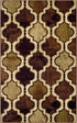 Superior Viking Modern Geometric Trellis Polypropylene Indoor Area Rug with Jute Backing, 2' X 3', Coffee