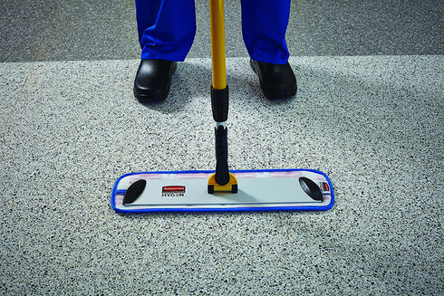 Rubbermaid Commercial Products Microfiber Damp Mop Pad, 24-inch, Blue (FGQ41100BL00)